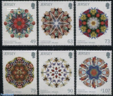 Jersey 2017 Kaleidoscopes 200 Years 6v, Mint NH, Nature - Animals (others & Mixed) - Bees - Birds - Butterflies - Fish.. - Fishes