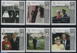 Isle Of Man 2017 Royal Wedding 70 Years 6v, Mint NH, History - Kings & Queens (Royalty) - Familias Reales