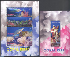 Saint Vincent & The Grenadines 2014 Mayreau, Corals 2 S/s, Mint NH, Nature - Fish - Turtles - Fishes