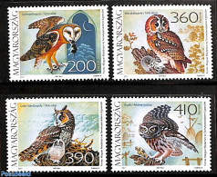 Hungary 2017 Owls 4v, Mint NH, Nature - Birds - Birds Of Prey - Owls - Unused Stamps