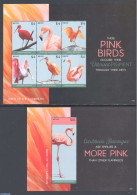 Nevis 2015 Flamingos 2 S/s, Mint NH, Nature - Birds - St.Kitts-et-Nevis ( 1983-...)