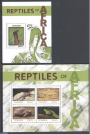 Uganda 2013 Reptiles 2 S/s, Mint NH, Nature - Reptiles - Other & Unclassified