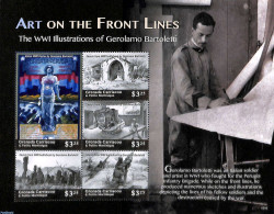 Grenada Grenadines 2015 Art On The Front Lines 5v M/s, Mint NH, History - Art - Paintings - World War I - WW1