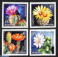Romania 2017 Cactus Flowers 4v, Mint NH, Nature - Cacti - Flowers & Plants - Neufs