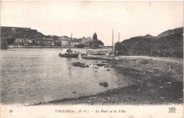 FR66 COLLIOURE - ND 23 - Le Port Et La Ville - Barque De Pêche - Belle - Collioure