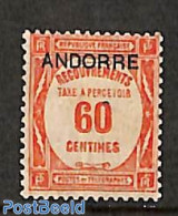 Andorra, French Post 1931 Postage Due 60c, Stamp Out Of Set, Unused (hinged) - Altri & Non Classificati