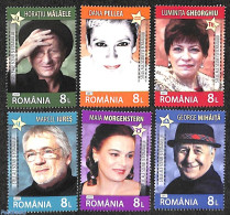 Romania 2017 Stars Of Stage And Screen 6v, Mint NH, Performance Art - Movie Stars - Theatre - Nuevos