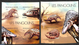 Burundi 2012 Pangolins  2 S/s, Imperforated, Mint NH, Nature - Animals (others & Mixed) - Andere & Zonder Classificatie