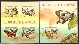 Burundi 2012 Butterflies  2 S/s, Imperforated, Mint NH, Nature - Butterflies - Other & Unclassified
