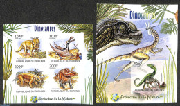 Burundi 2012 Dinosaurs  2 S/s, Imperforated, Mint NH - Other & Unclassified