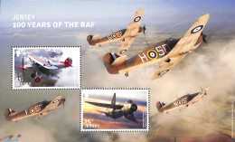 Jersey 2018 Royal Airforce Centenary S/s, Mint NH, Transport - Aircraft & Aviation - Airplanes