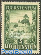 Liechtenstein 1952 Vaduz Burg 1v, Unused (hinged), Art - Castles & Fortifications - Ongebruikt