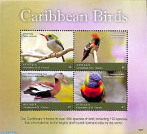 Saint Vincent & The Grenadines 2018 Mustique, Caribbean Birds 4v M/s, Mint NH, Nature - Birds - Ducks - Parrots - St.Vincent E Grenadine