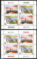 Romania 2018 Europa, Bridges 2 M/s, Mint NH, History - Sport - Transport - Europa (cept) - Cycling - Automobiles - Rai.. - Unused Stamps