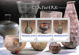 Netherlands - Personal Stamps TNT/PNL 2018 Glass Art 3v M/s, Mint NH, Art - Art & Antique Objects - Museums - Museos