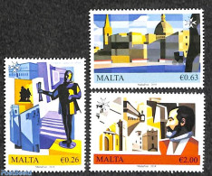 Malta 2018 Valetta European Cultural Capital 3v, Mint NH, History - Europa Hang-on Issues - Idées Européennes
