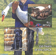 Jersey 2018 150 Years JSPCA S/s, Mint NH, Nature - Animals (others & Mixed) - Birds - Cats - Dogs - Jersey