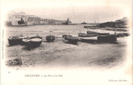 FR66 COLLIOURE - Nd 82 - Précurseur - Le Port Et La Ville - Barques De Pêche - Belle - Collioure