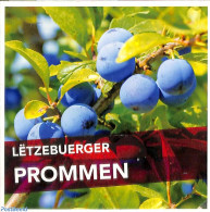Luxemburg 2018 Prunes Booklet, Mint NH, Nature - Fruit - Stamp Booklets - Ungebraucht