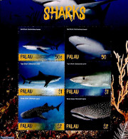 Palau 2018 Sharks 6v M/s, Mint NH, Nature - Fish - Sharks - Fische