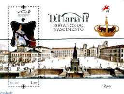 Portugal 2019 Queen D. Maria II 200th Birthday S/s, Mint NH, History - Kings & Queens (Royalty) - Ongebruikt
