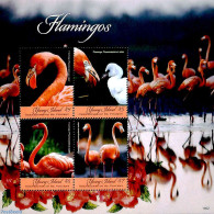 Saint Vincent & The Grenadines 2019 Young Island, Flamingoes 4v M/s, Mint NH, Nature - Birds - St.Vincent E Grenadine