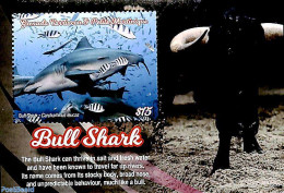 Grenada Grenadines 2019 Bull Shark S/s, Mint NH, Nature - Fish - Sharks - Fische