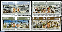 Isle Of Man 2019 75 Years D-Day 8v (4x[:]), Mint NH, History - Transport - World War II - Stamps On Stamps - Aircraft .. - WW2