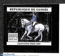 Guinea, Republic 2005 Olympic Games, Horse 1v, Silver, Imperforated, Mint NH, Nature - Horses - Censored Mail - Sonstige & Ohne Zuordnung