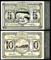 Greenland 2019 Banknotes 2 S/s, Mint NH, Nature - Various - Animals (others & Mixed) - Bears - Sea Mammals - Money On .. - Ongebruikt