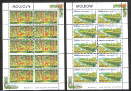 Moldova 1999 Europa 2 M/s, Mint NH, History - Nature - Europa (cept) - Birds - Deer - Other & Unclassified