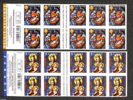 Belgium 2019 Christmas 2 Booklets, Mint NH, Religion - Christmas - Stamp Booklets - Art - Stained Glass And Windows - Ongebruikt