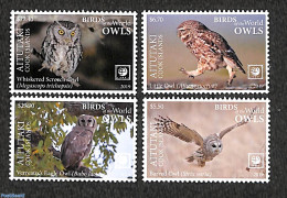 Aitutaki 2019 Owls 4v, Mint NH, Nature - Birds - Birds Of Prey - Owls - Aitutaki