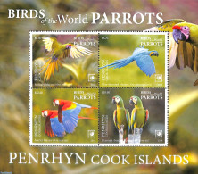 Penrhyn 2019 Parrots S/s, Mint NH, Nature - Birds - Parrots - Penrhyn