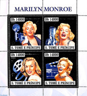 Sao Tome/Principe 2006 Marilyn Monroe 4v M/s, Silver, Mint NH, Performance Art - Marilyn Monroe - Sao Tome Et Principe