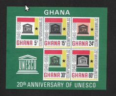 1966 The 20th Anniversary Of UNESCO. BF Mint - Ghana (1957-...)
