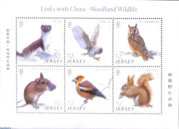 Jersey 2019 Forest Animals 6v M/s, Mint NH, Nature - Animals (others & Mixed) - Birds - Owls - Wild Mammals - Jersey