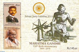 Sri Lanka (Ceylon) 2019 M. Gandhi S/s National Stamp Exhibition , Mint NH, History - Gandhi - Mahatma Gandhi