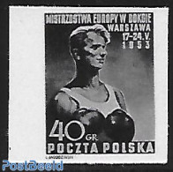 Poland 1953 Blackprint Imperforated., Mint NH, Sport - Boxing - Neufs
