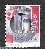 Austria 2020 100 Years Salzburger Festspiele 1v, Mint NH, Performance Art - Music - Unused Stamps