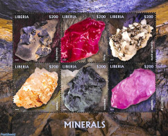 Liberia 2020 Minerals 6v M/s, Mint NH, History - Geology - Autres & Non Classés