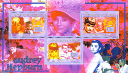 Guinea, Republic 2009 Audrey Hepburn 3v M/s, Mint NH, History - Performance Art - Unicef - Movie Stars - Schauspieler