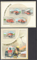 Niger 2014 Fire Engines 2 S/s, Mint NH, Transport - Automobiles - Fire Fighters & Prevention - Auto's