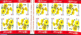 Belgium 2005 Flowers Booklet Pane, Imperforated, Mint NH, Nature - Flowers & Plants - Unused Stamps