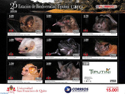 Ecuador 2019 Bats 9v M/s, Mint NH, Nature - Bats - Equateur