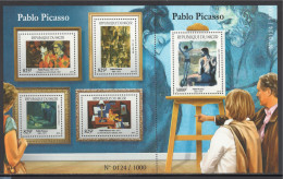 Niger 2015 Picasso 5v M/s, Mint NH, Art - Pablo Picasso - Paintings - Niger (1960-...)