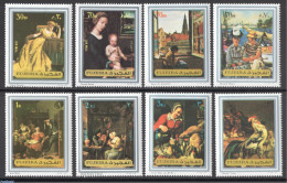 Fujeira 1972 Paintings 8v, Mint NH - Fujeira