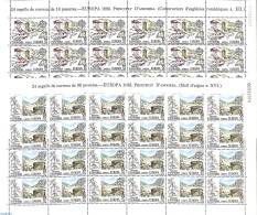 Andorra, Spanish Post 1983 Europa 2 M/s (= 20 Sets), Mint NH, History - Various - Europa (cept) - Mills (Wind & Water) - Ongebruikt