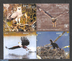 Tonga 2019 Birds Of Prey 4v [+], Mint NH, Nature - Birds - Birds Of Prey - Owls - Other & Unclassified