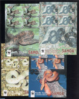 Samoa 2015 WWF, Pacific Tree Boa 4 M/s, Mint NH, Nature - Reptiles - Snakes - World Wildlife Fund (WWF) - Samoa